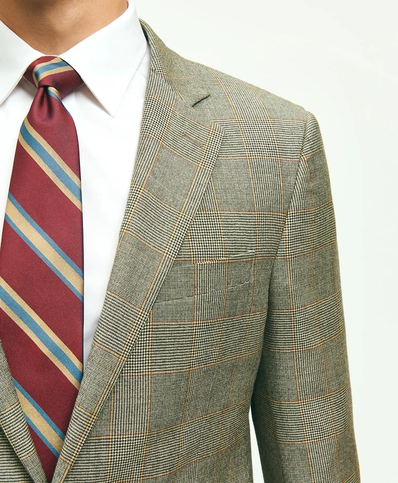 Classic Fit Stretch Wool Windowpane 1818 Suit
