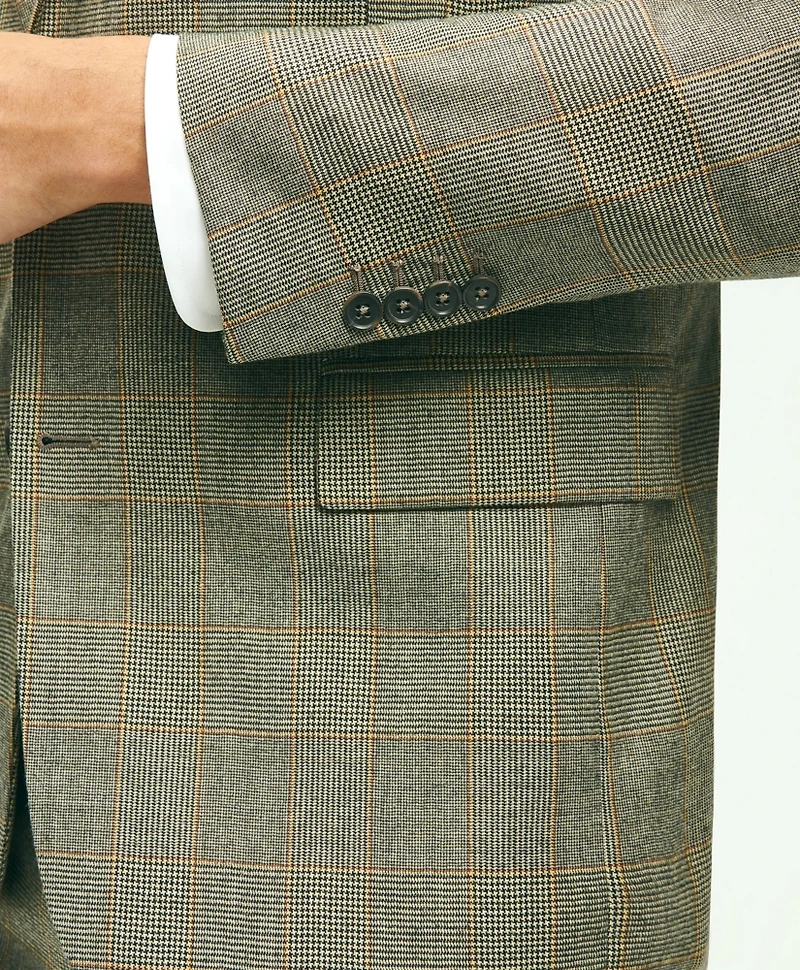 Classic Fit Stretch Wool Windowpane 1818 Suit