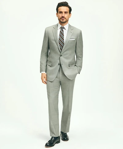 Traditional Fit  Wool Sharkskin 1818 Suit