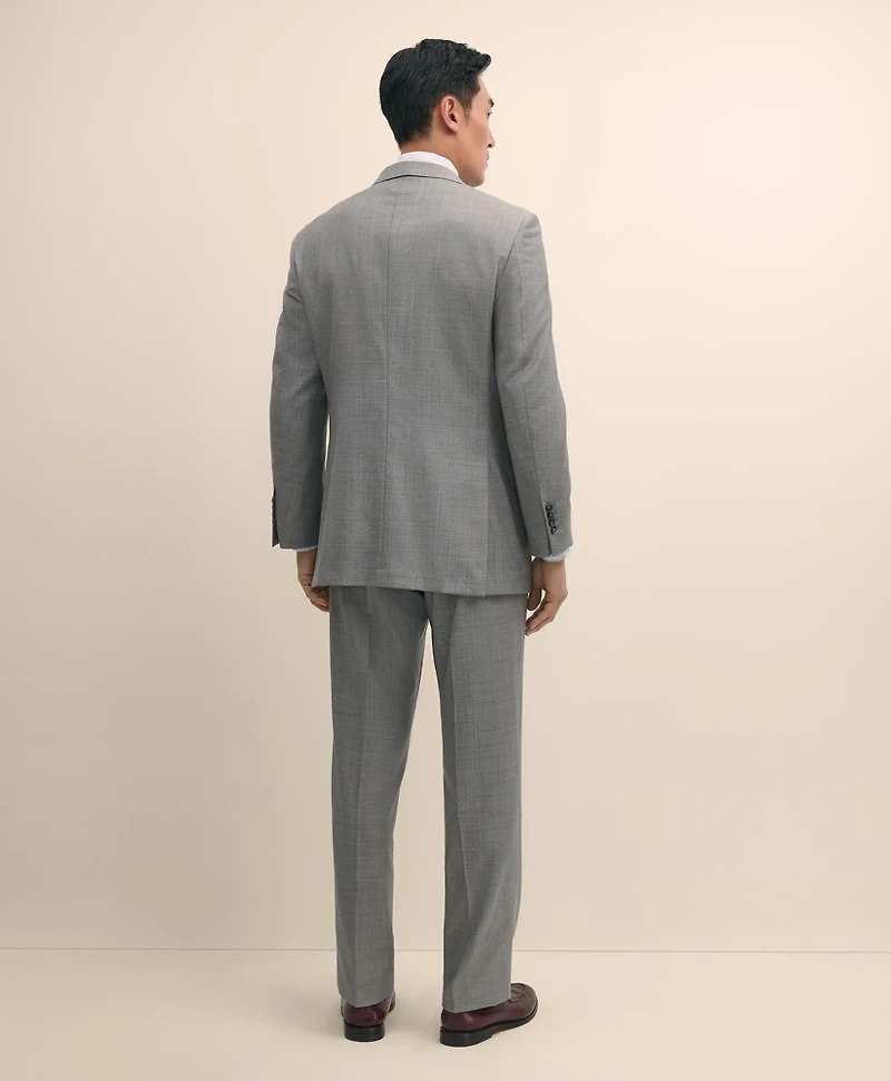Traditional Fit  Wool Sharkskin 1818 Suit