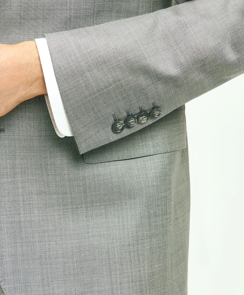Traditional Fit  Wool Sharkskin 1818 Suit