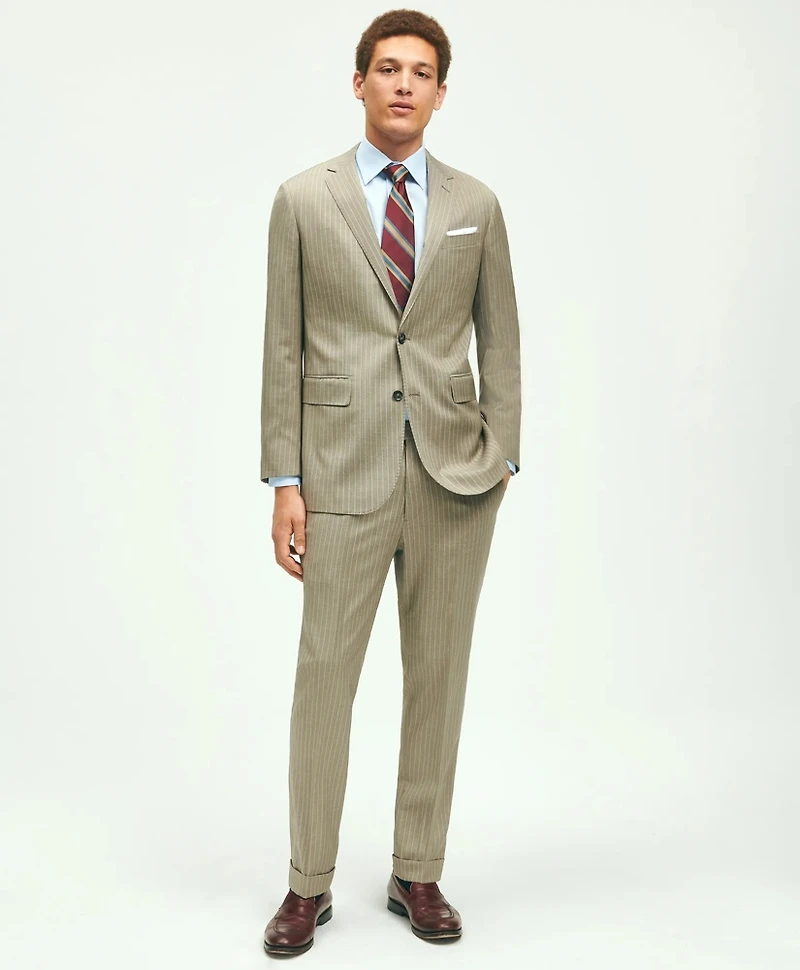 Slim Fit Wool Pinstripe 1818 Suit
