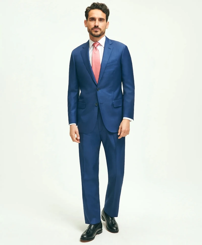 Traditional Fit Wool Sharkskin 1818 Suit