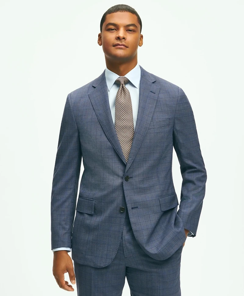 Classic Fit Wool Checked 1818 Suit