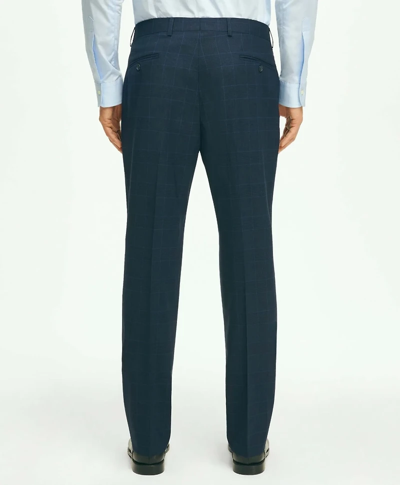 Brooks Brothers Explorer Collection Classic Fit Wool Checked Suit Pants