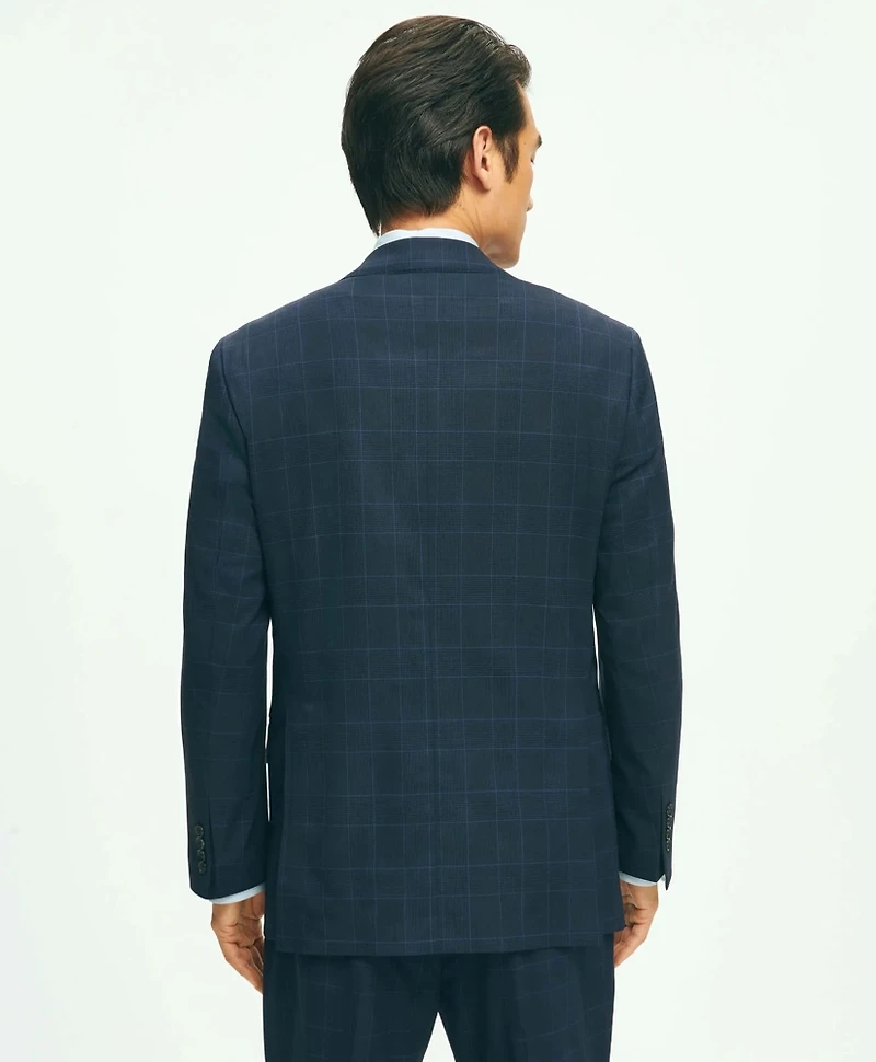 Brooks Brothers Explorer Collection Classic Fit Wool Checked Suit Jacket