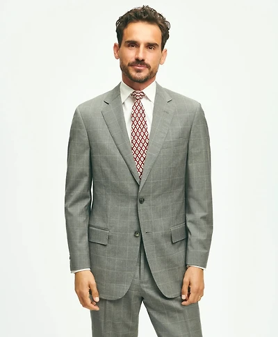 Traditional Fit 1818 Windowpane Suit Wool
