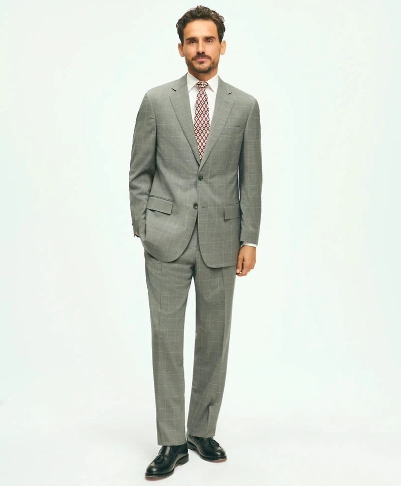 Traditional Fit 1818 Windowpane Suit Wool
