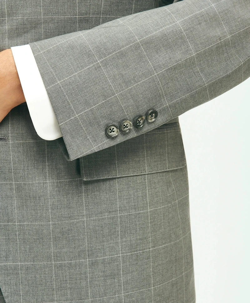 Traditional Fit 1818 Windowpane Suit Wool