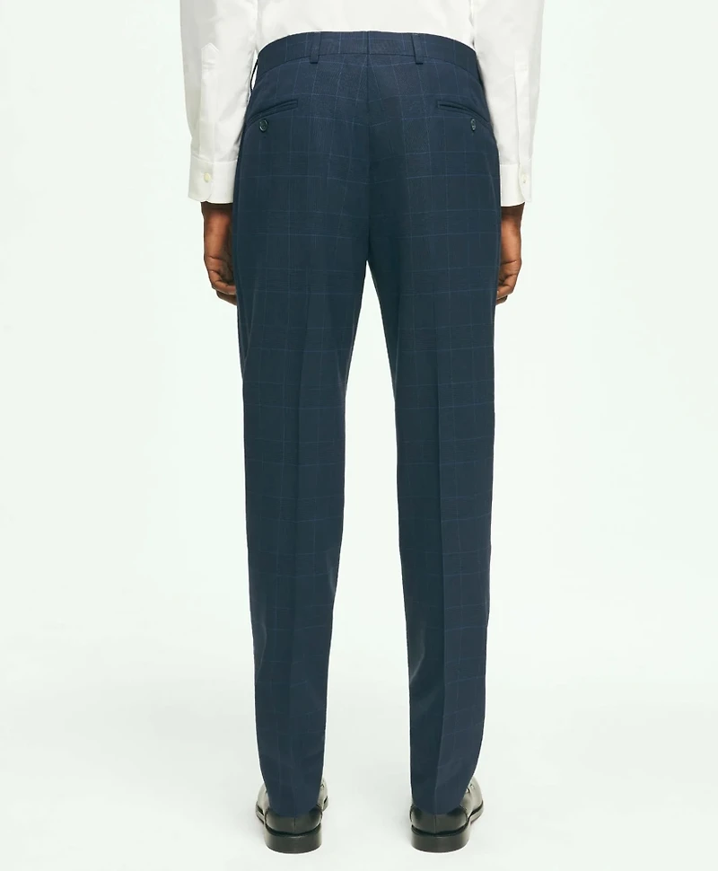 Brooks Brothers Explorer Collection Slim Fit Wool Checked Suit Pants