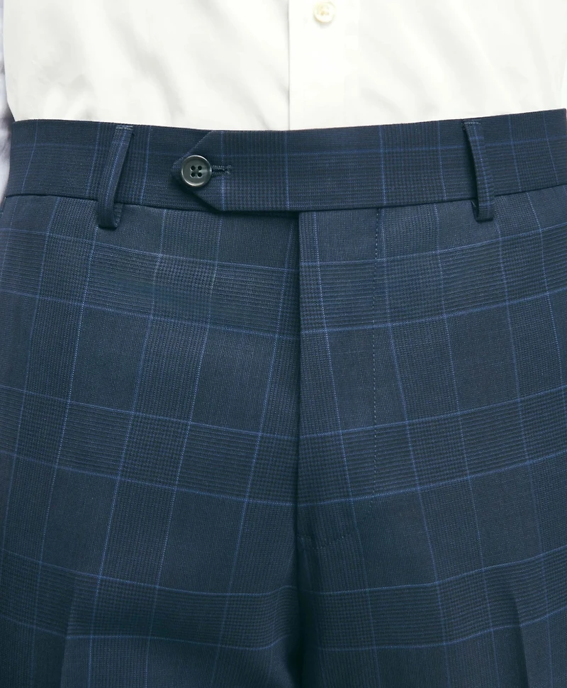 Brooks Brothers Explorer Collection Slim Fit Wool Checked Suit Pants