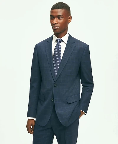Brooks Brothers Explorer Collection Slim Fit Wool Checked Suit Jacket
