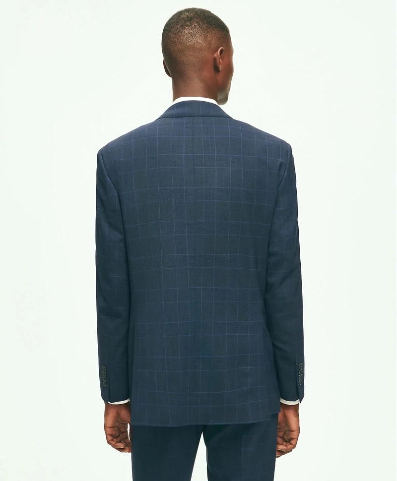 Brooks Brothers Explorer Collection Slim Fit Wool Checked Suit Jacket