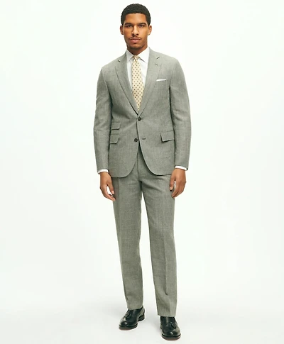 Classic Fit 1818 Houndstooth Suit Linen-Wool Blend