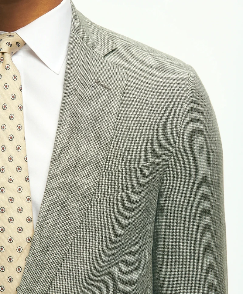 Classic Fit 1818 Houndstooth Suit Linen-Wool Blend
