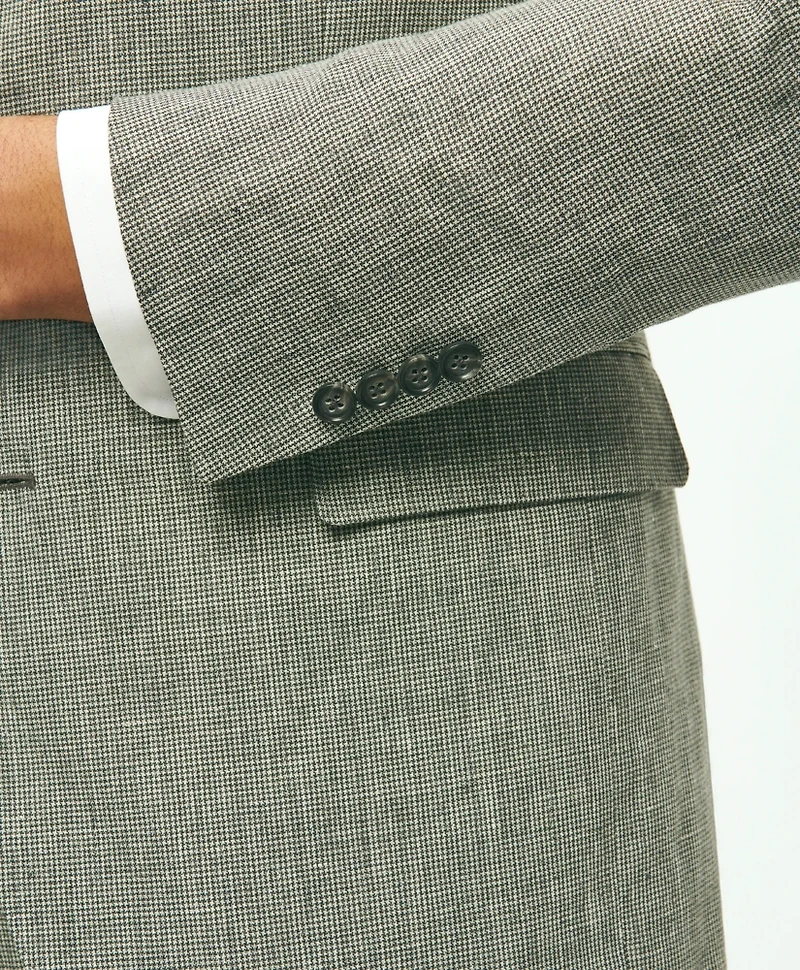 Classic Fit 1818 Houndstooth Suit Linen-Wool Blend