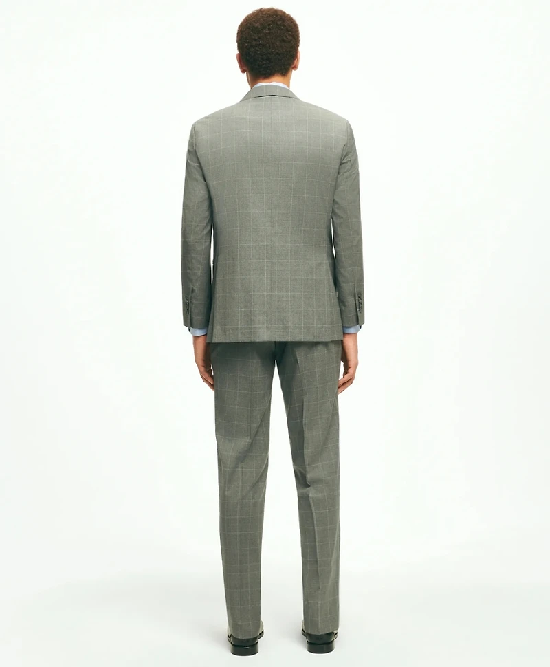 Slim Fit 1818 Windowpane Suit Wool
