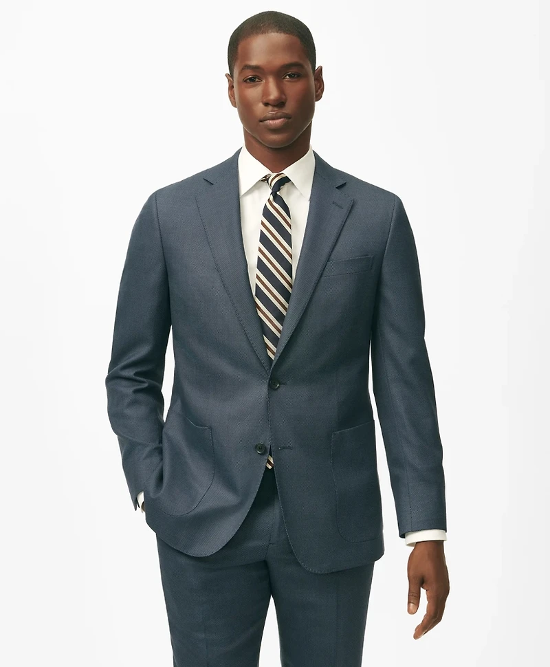 Brooks Brothers Explorer Collection Classic Fit Wool Nailhead Suit Jacket