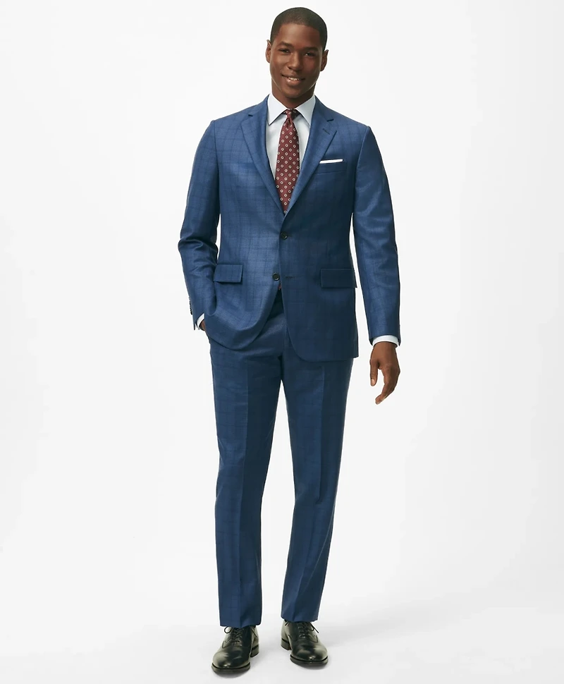 American-Made Classic Fit Multi-Checked 1818 Suit
