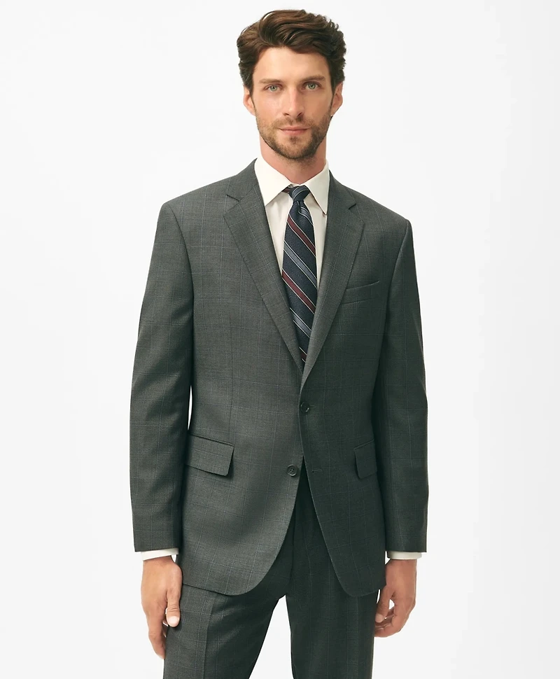 Classic Fit Wool Windowpane 1818 Suit