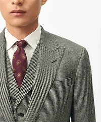 Slim Fit Houndstooth Wool-Cashmere Suit Jacket