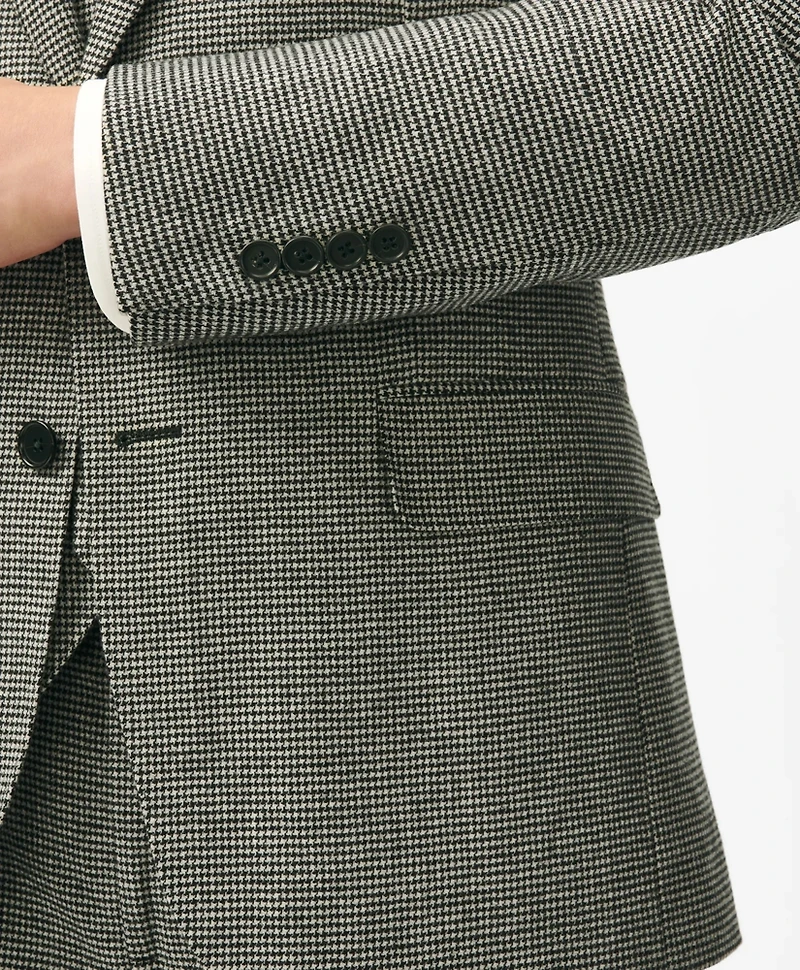 Slim Fit Houndstooth Wool-Cashmere Suit Jacket