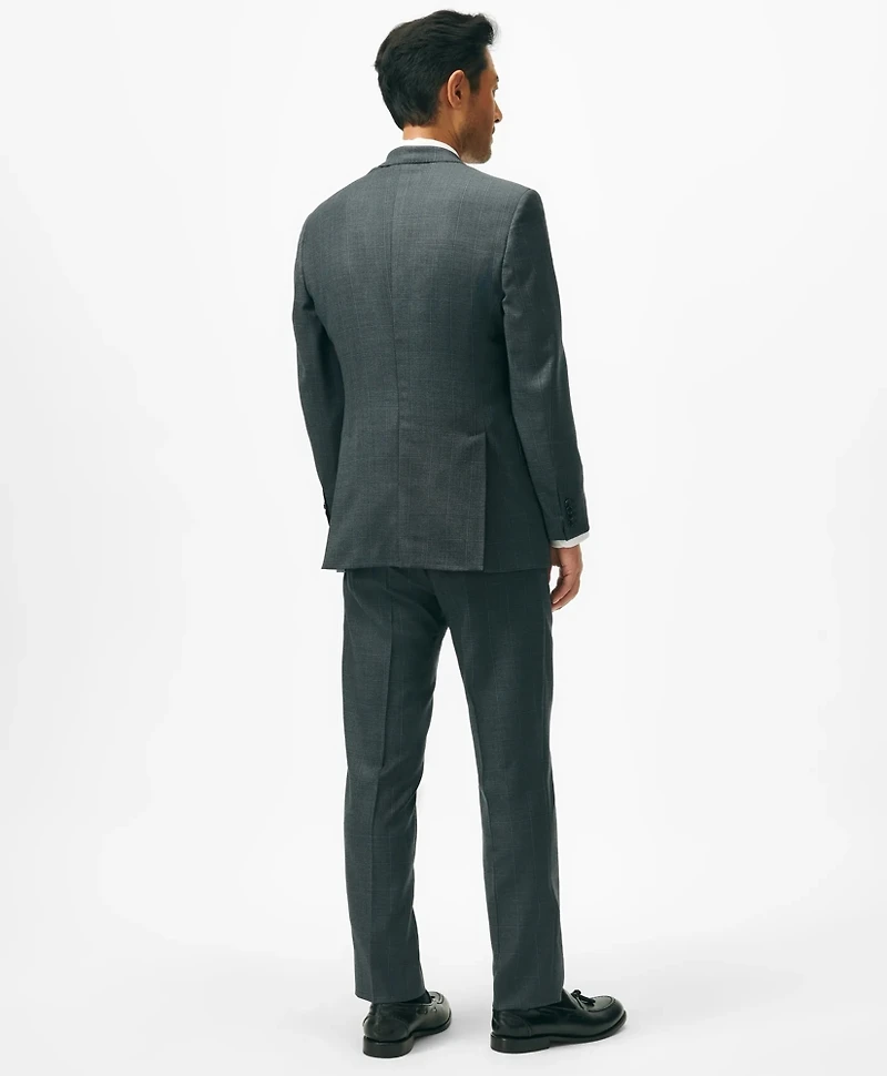 Slim Fit Wool Windowpane 1818 Suit