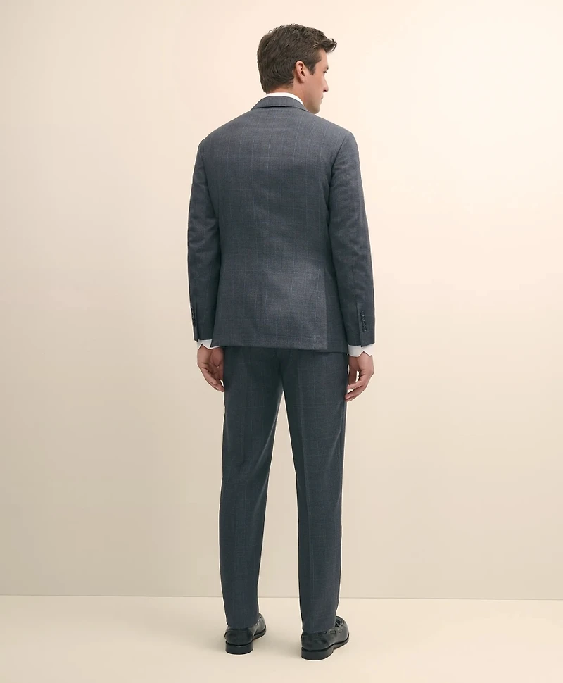 Slim Fit Wool Windowpane 1818 Suit