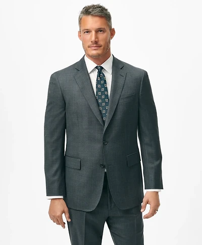 Traditional Fit Wool Windowpane 1818 Suit