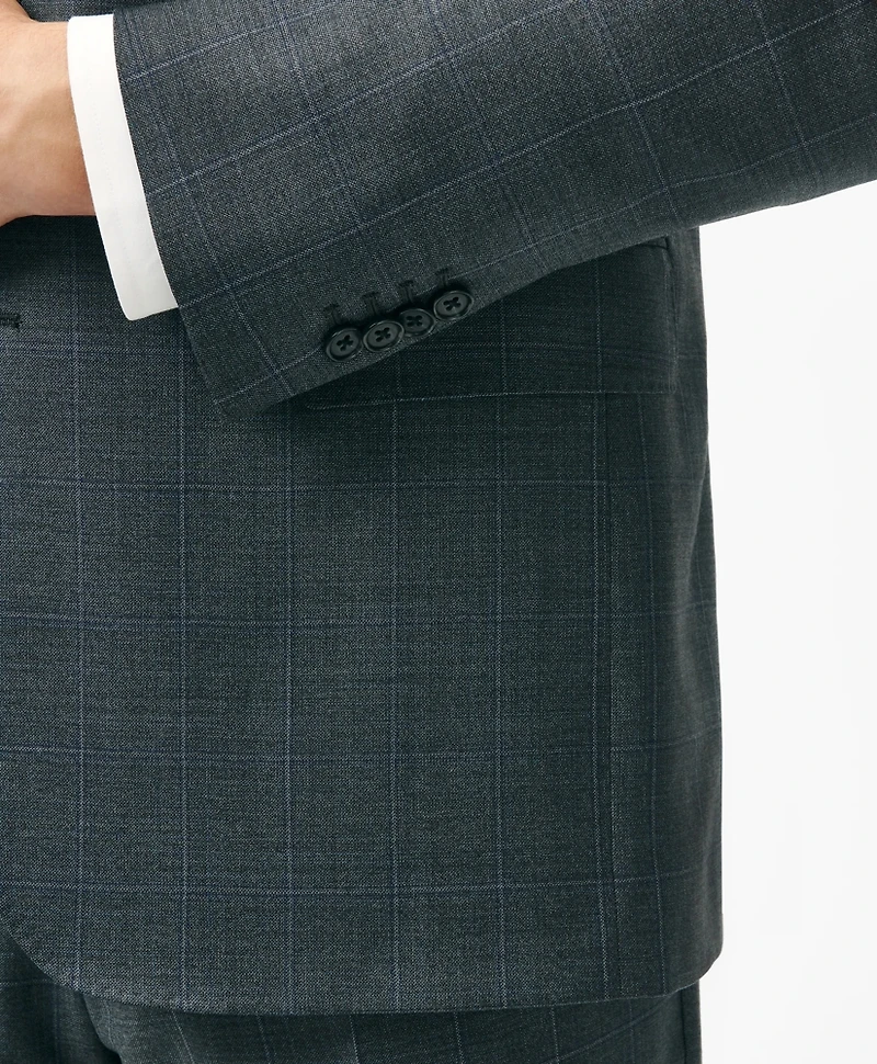 Traditional Fit Wool Windowpane 1818 Suit