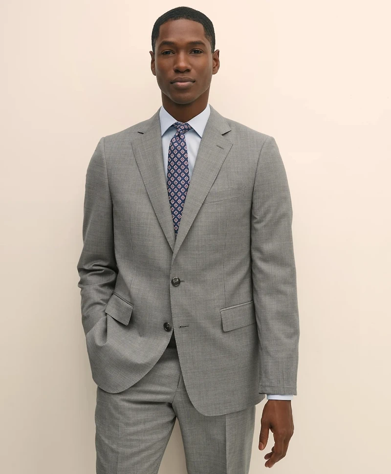 Classic Fit Wool Mini Houndstooth 1818 Suit