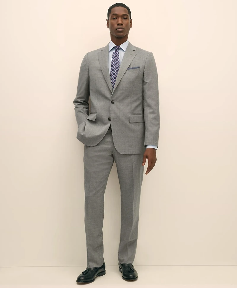 Classic Fit Wool Mini Houndstooth 1818 Suit
