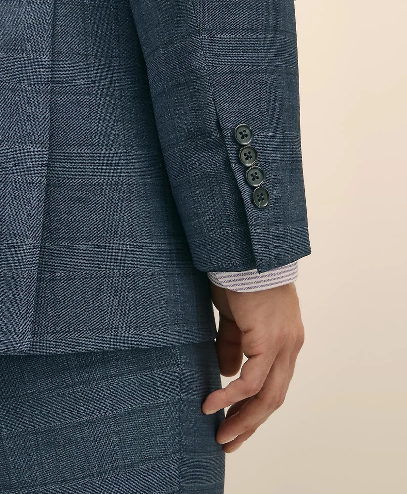 Classic Fit Wool Blue Check 1818 Suit