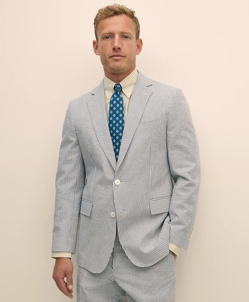 Classic Fit Cotton Seersucker 1818 Suit