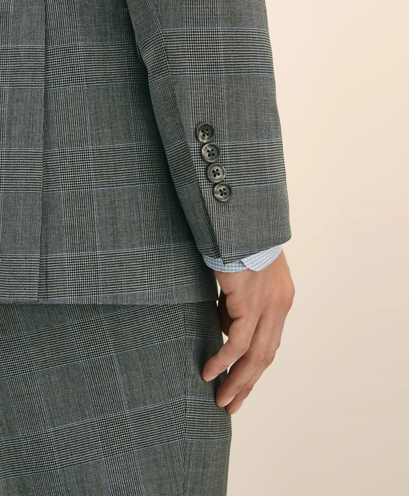 Brooks Brothers Explorer Collection Classic Fit Wool Check Suit Jacket