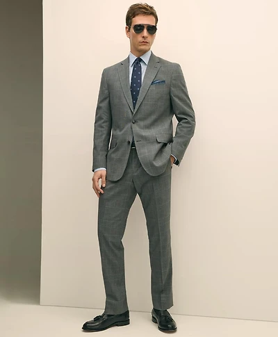 Brooks Brothers Explorer Collection Classic Fit Wool Check Suit Pants