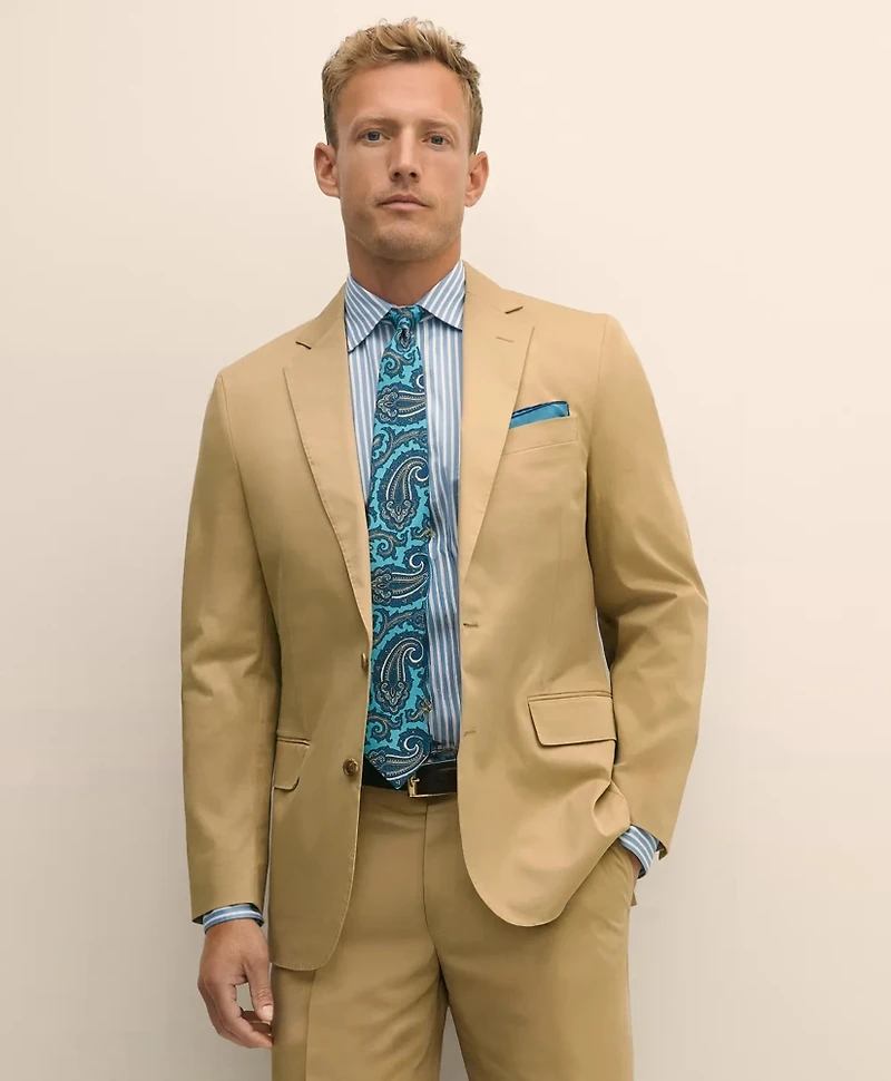 Classic Fit Stretch Cotton Twill Suit Jacket