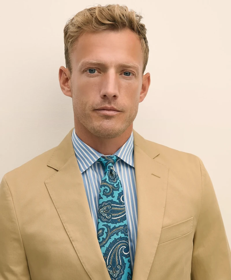Classic Fit Stretch Cotton Twill Suit Jacket