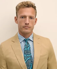 Classic Fit Stretch Cotton Twill Suit Jacket
