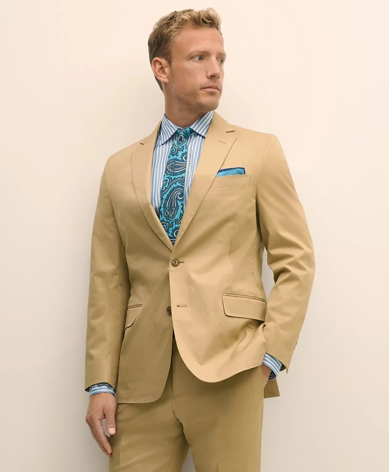 Classic Fit Stretch Cotton Twill Suit Jacket