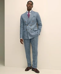 Classic Fit Herringbone Linen Suit Jacket