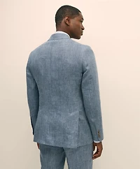 Classic Fit Herringbone Linen Suit Jacket