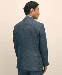 Slim Fit Twill Stretch Cotton-Linen Suit Jacket