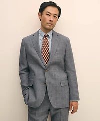 Slim Fit Check Linen Suit Jacket