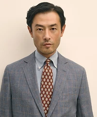 Slim Fit Check Linen Suit Jacket