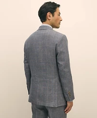 Slim Fit Check Linen Suit Jacket