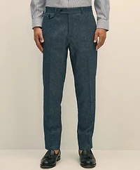 Slim Fit Twill Stretch Cotton-Linen Suit Pants