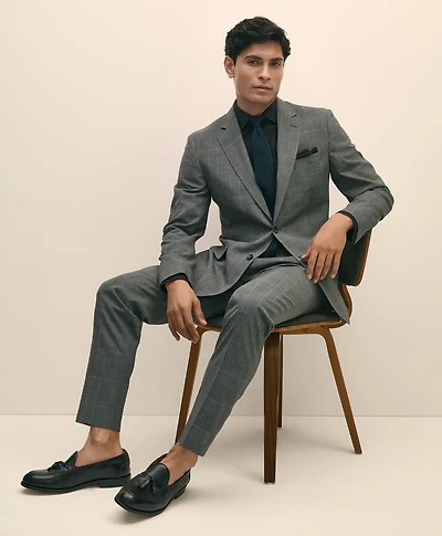 Brooks Brothers Explorer Collection Slim Fit Wool Check Suit Pants