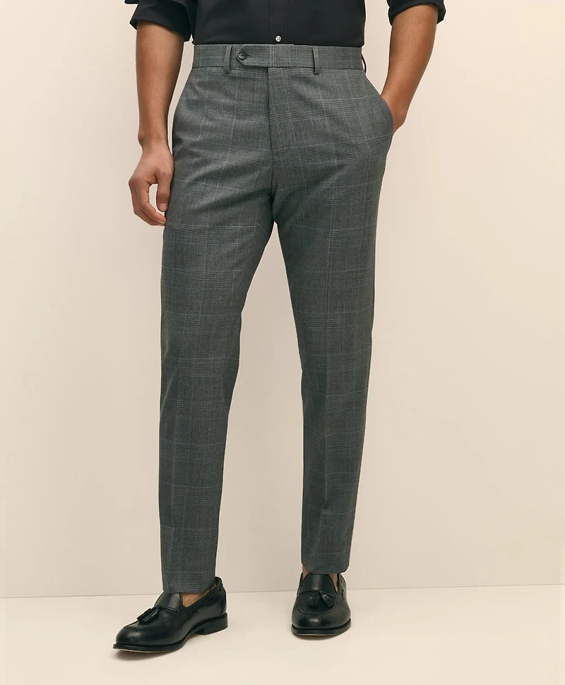 Brooks Brothers Explorer Collection Slim Fit Wool Check Suit Pants