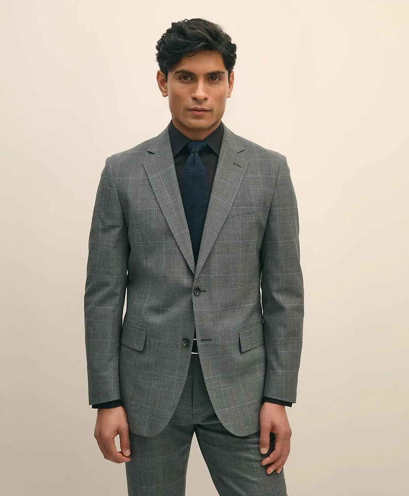 Brooks Brothers Explorer Collection Slim Fit Wool Check Suit Jacket